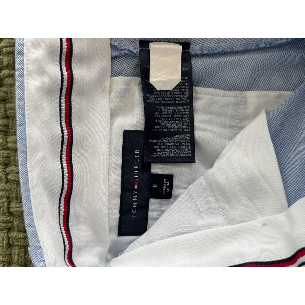 Tommy Hilfiger Kids Light Blue Oxford Chino Pants Size 8 Straight Leg Trousers - Picture 7 of 7